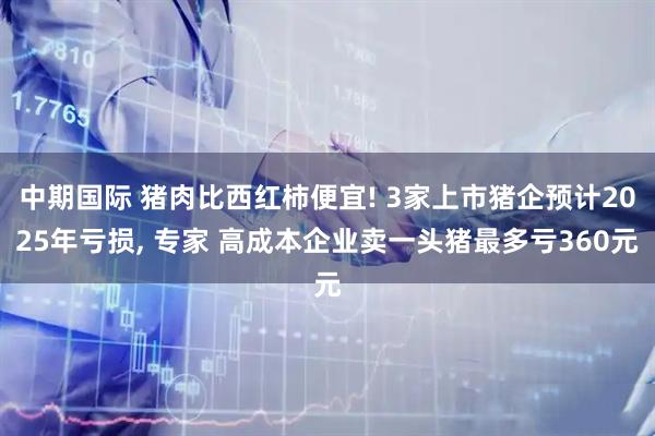 中期国际 猪肉比西红柿便宜! 3家上市猪企预计2025年亏损, 专家 高成本企业卖一头猪最多亏360元